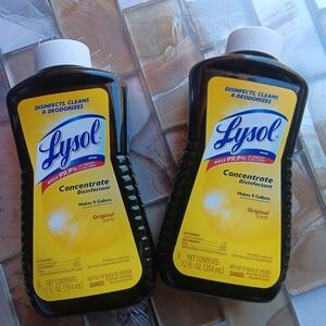 2pk Lysol Concentrate Disinfectant Original Scent 12 fl oz Makes 9 Gallons